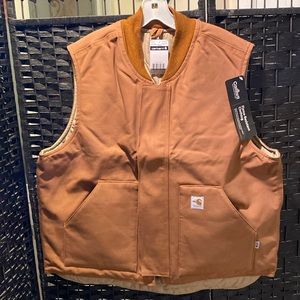 Carhartt Flame Resistant Brown Duck Vest Size XL